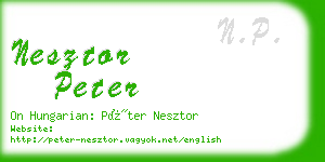 nesztor peter business card